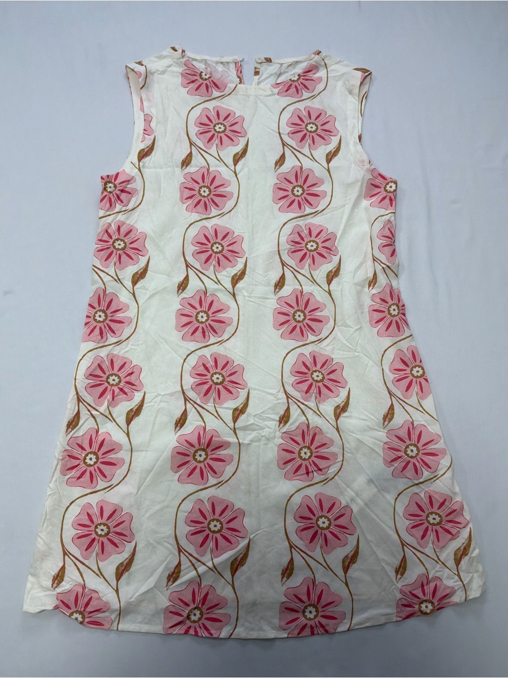 Commense Cream Mini Dress with Pink Floral Print